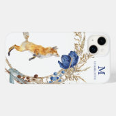 Monogram Niedlich Woodland Fox Aquarell Floral Nam Case-Mate iPhone Hülle (Rückseite (Horizontal))