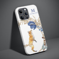 Monogram Niedlich Woodland Fox Aquarell Floral Nam