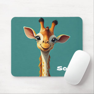 Monogram Niedliche Girl Gigraff für ihr Blue Mousepad