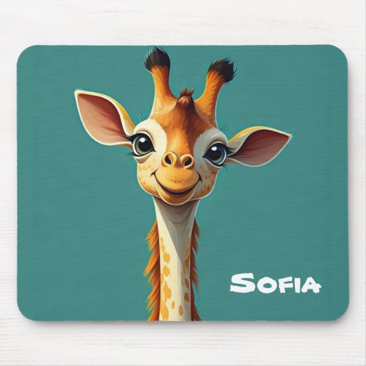 Monogram Niedliche Girl Gigraff für ihr Blue Mousepad (Vorne)