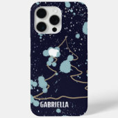 Monogram niedlicher Goldschneebaum Case-Mate iPhone Hülle (Rückseite)