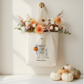 Monogram Niedlicher Halloween-Geist mit Pumpketten Tragetasche