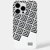 Monogram Niemals verstarb klassisch schwarz, weiß  Case-Mate iPhone Hülle (Rückseite)