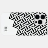 Monogram Niemals verstarb klassisch schwarz, weiß Case-Mate iPhone Hülle (Rückseite (Horizontal))