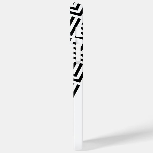 Monogram Niemals verstarb klassisch schwarz, weiß  Case-Mate iPhone Hülle (Rückseite / Links)