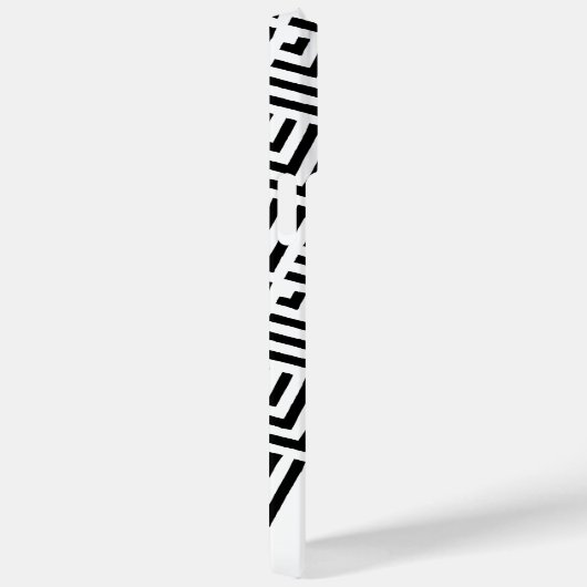 Monogram Niemals verstarb klassisch schwarz, weiß Case-Mate iPhone Hülle (Rückseite / Rechts)