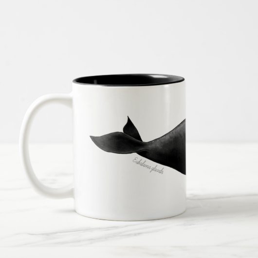 Monogram Nordatlantischer Weißwal Zweifarbige Tasse (Links)