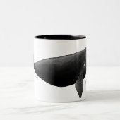 Monogram Nordatlantischer Weißwal Zweifarbige Tasse (Mittel)