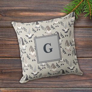 Monogram Nordic Christmas Gnomes and Greenerity Gr Kissen