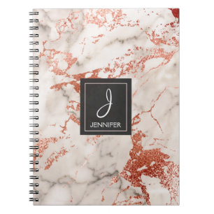 Monogram Notebook aus der Gold Rose Notizblock