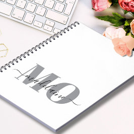 Monogram Notebook Custom Initials & Name Journal Notizblock