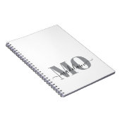 Monogram Notebook Custom Initials & Name Journal Notizblock (Rechte Seite)