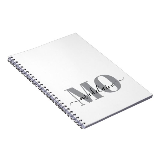 Monogram Notebook Custom Initials & Name Journal Notizblock (Rechte Seite)