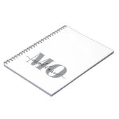 Monogram Notebook Custom Initials & Name Journal Notizblock (Linke Seite)