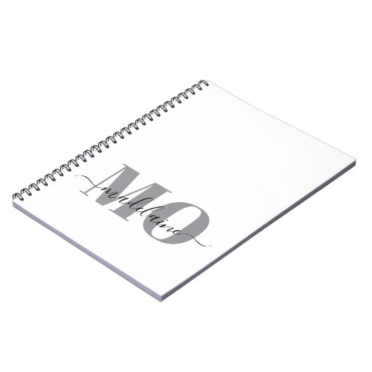 Monogram Notebook Custom Initials & Name Journal Notizblock (Linke Seite)