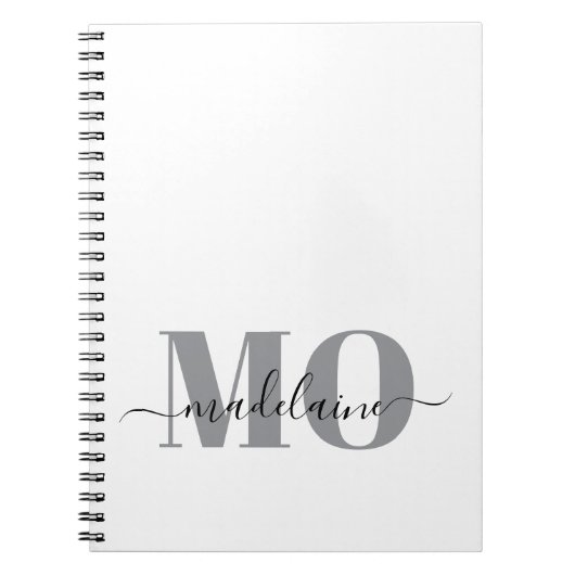 Monogram Notebook Custom Initials & Name Journal Notizblock (Vorderseite)