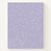 Monogram-Notebook für lila Glitzer Notizblock (Rückseite)