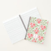 Monogram-Notebook für Pfirsichpfirsichmuster Notizblock (Innenseite)