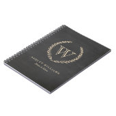 Monogram-Notebook im Chalkboard-Stil Notizblock (Linke Seite)