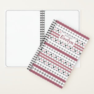 Monogram Notebook mit benutzerdefiniertem rosa Mus Notizblock
