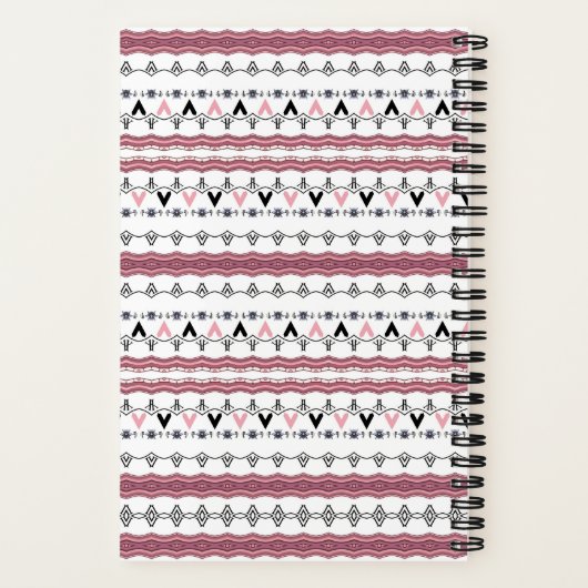 Monogram Notebook mit benutzerdefiniertem rosa Mus Notizblock (Rückseite)