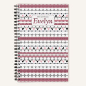 Monogram Notebook mit benutzerdefiniertem rosa Mus Notizblock (Vorderseite)