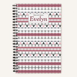 Monogram Notebook mit benutzerdefiniertem rosa Mus Notizblock