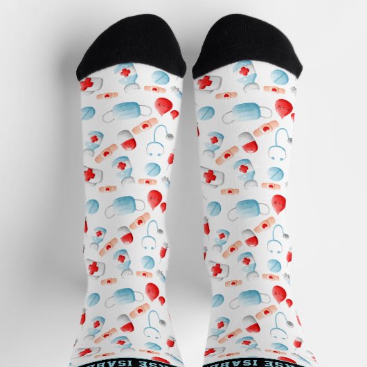 Monogram Nurse Crew Socks Socken (Oben)