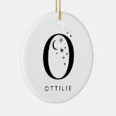 Monogram O Celestie Name Keramik Ornament (Rechts)