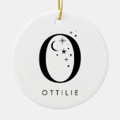 Monogram O Celestie Name Keramik Ornament (Vorne)