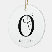 Monogram O Celestie Name Keramik Ornament (Links)