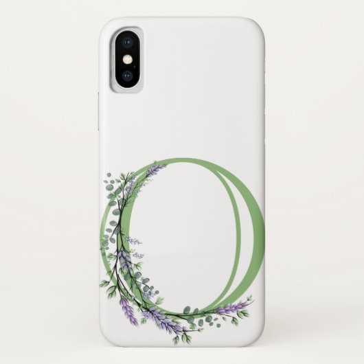 Monogram O Lavendel Eucalyptus Case-Mate iPhone Hülle (Rückseite)