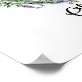 Monogram O Lavender Eucalyptus nursery Poster (Ecke)