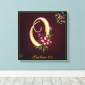 Monogram O Premium Wrapped Canvas (Gloss) Leinwanddruck (Insitu (Holzboden))