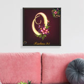 Monogram O Premium Wrapped Canvas (Gloss) Leinwanddruck (Insitu (Wohnzimmer))