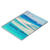 Monogram Ocean Blue Sea Beach Personal Notizblock (Linke Seite)
