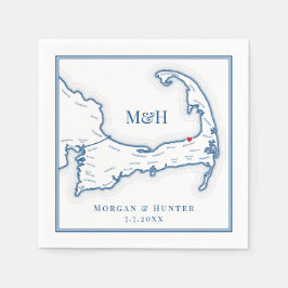 Monogram Ocean Edge Resort Cape Cod Wedding Serviette