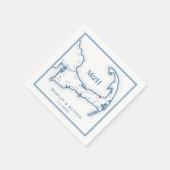 Monogram Ocean Edge Resort Cape Cod Wedding Serviette (Ecke)