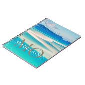 Monogram Ocean Gold Color Personal Notizblock (Linke Seite)