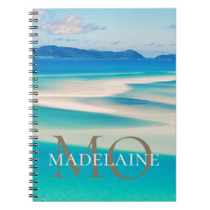 Monogram Ocean Gold Color Personal Notizblock