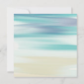 Monogram Ocean Watercolor Save the Date (Rückseite)