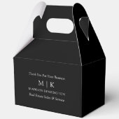 Monogram oder Add-Logo Business Black Game Geschenkschachtel (Vorderseite)