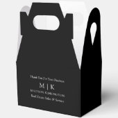 Monogram oder Add-Logo Business Black Game Geschenkschachtel (Offen)