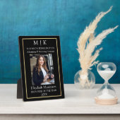 Monogram oder Add Logo Business Gold Mitarbeiter D Fotoplatte (Seite)