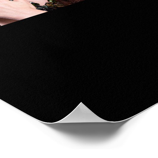 Monogram oder Add-Logo Business QR-Code-Foto schwa Poster (Ecke)