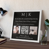 Monogram oder Add-Logo Business QR-Code-Foto schwa Poster