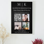 Monogram oder Add-Logo Business QR-Code-Foto schwa Poster