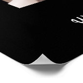 Monogram oder Add-Logo Business QR-Code-Foto schwa Poster (Ecke)