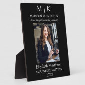 Monogram oder Add-Logo-Geschäftsmitarbeiter des Ja Fotoplatte (Seite)