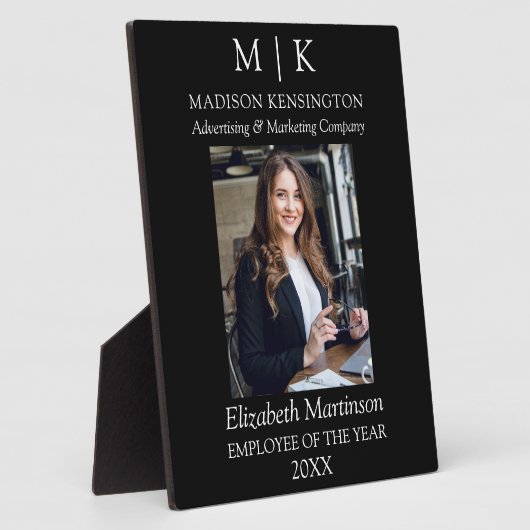 Monogram oder Add-Logo-Geschäftsmitarbeiter des Ja Fotoplatte (Seite)